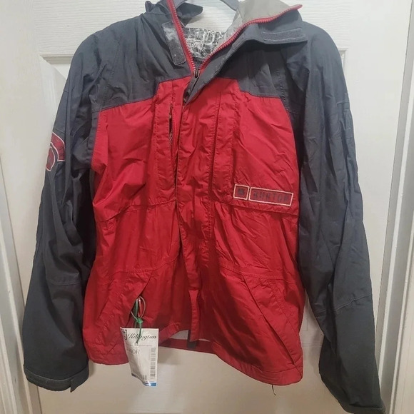 Burton Other - Burton Dry Ride Mens Size S Small Red Gray Hooded Ski Poacher Jacket Parka Outdo